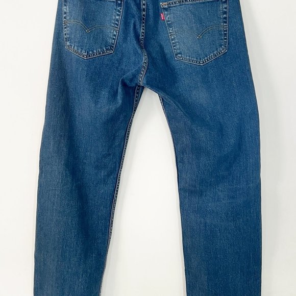 Men's Levi's 505 Regular Jeans Blue Size 36x34 Clothes Denim Solid Straight Leg - Picture 2 of 10